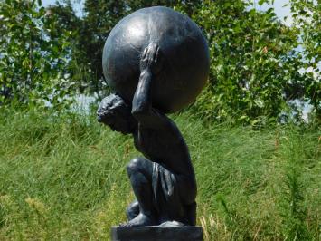 Beeld Atlas XL - 70 cm - Vintage Blue - Polystone