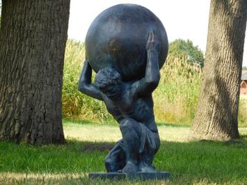 Beeld Atlas XL - 70 cm - Vintage Blue - Polystone