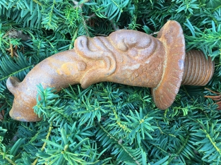  Gargoyle, Wandbrunnen, Wasserspeier, Fabelfisch Gusseisen