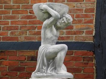 Statue Atlas mit Blumentopf - 85 cm - Stein