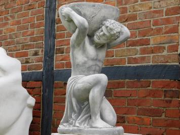 Statue Atlas mit Blumentopf - 85 cm - Stein