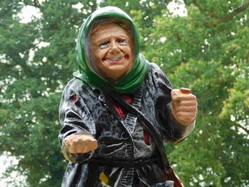 Bettlerin XL – 80 cm – Humorvolle Figurenfigur aus Polystone
