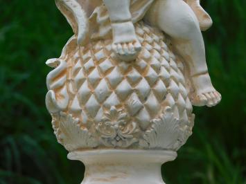 Statue Engel auf Kugel - 38 cm - Polystone