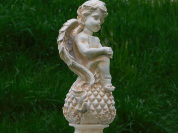Statue Engel auf Kugel - 38 cm - Polystone