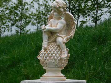 Statue Engel auf Kugel - 38 cm - Polystone