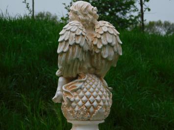 Statue Engel auf Kugel - 38 cm - Polystone