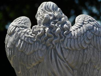 Statue Angel on Round Pedestal - 73 cm - Stone
