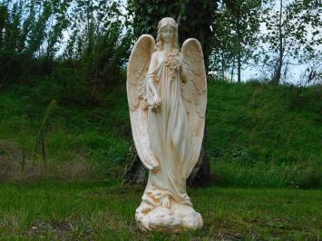 Sculpture Angel - 70 x 30 cm - Cream White - Polystone