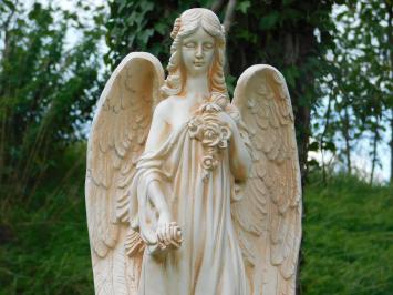 Sculpture Angel - 70 x 30 cm - Cream White - Polystone