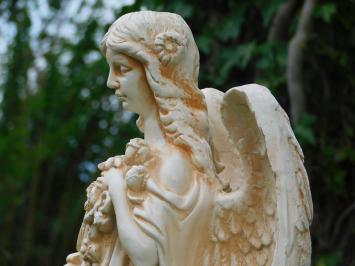 Sculpture Angel - 70 x 30 cm - Cream White - Polystone