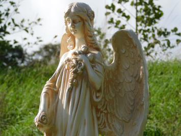 Sculpture Angel - 70 x 30 cm - Cream White - Polystone