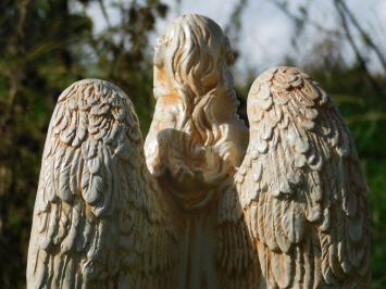 Sculpture Angel - 70 x 30 cm - Cream White - Polystone