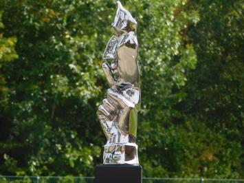 Ceramic ''Whisperer'' Statue - Chrome Finish