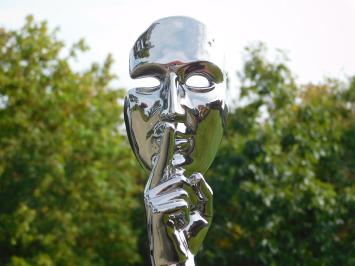 Ceramic ''Whisperer'' Statue - Chrome Finish