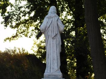 Statue des Heiligen Herzens Jesu auf Sockel – 127 cm – Klassisches Steinset