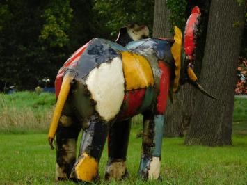 Olifant Igor - 80 x 100 cm - Kleurrijk Beeld - Afrikaans Kunstwerk