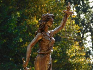 Justitia XL Statue – 83 cm – Goldfarben – Polystone