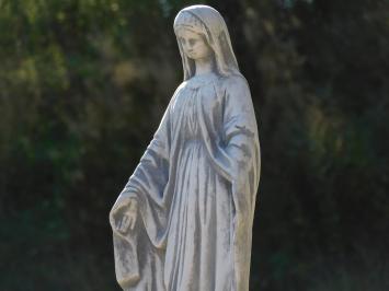 Marienstatue auf Sockel – 110 cm – Stein