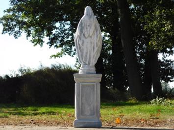 Marienstatue auf Sockel – 110 cm – Stein
