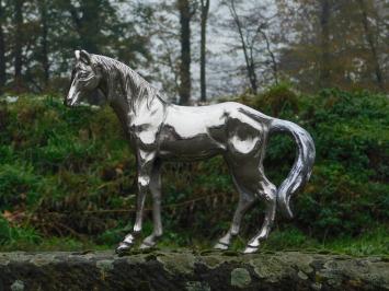 Horse statue - nickel-plated aluminum - decorative item