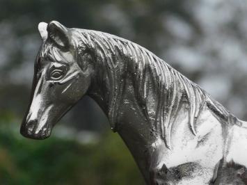 Horse statue - nickel-plated aluminum - decorative item