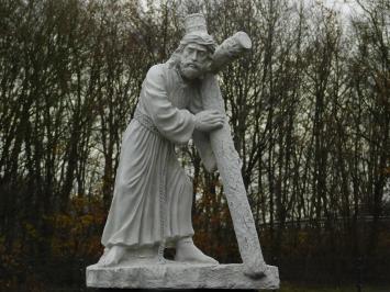 Statue Jesus mit Kreuz XL – 70 cm – Polystone