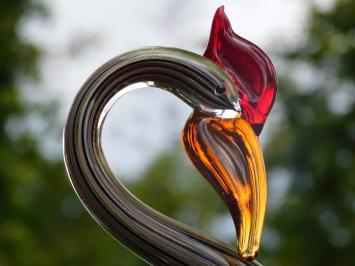 Glass Swan Sculpture – Handmade Glass-blown Artwork
