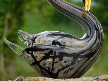 Glass Swan Sculpture – Handmade Glass-blown Artwork