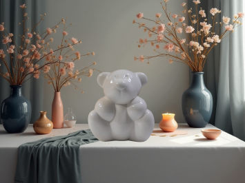 Porzellanbär – 28 cm – Elfenbein – Royal Boch