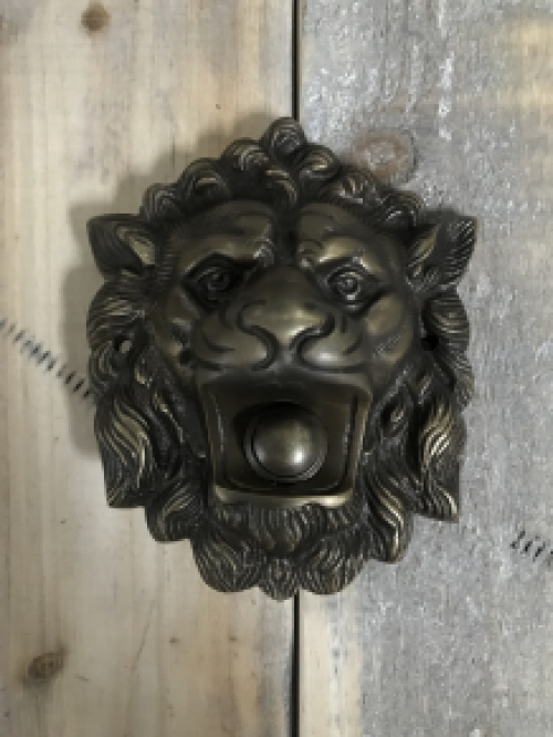 Doorbell Lion - Antique Brass - Lion's Head