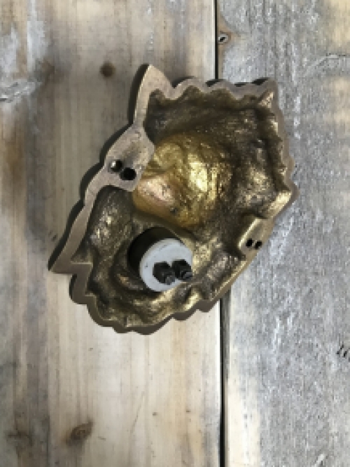 Doorbell Lion - Antique Brass - Lion's Head