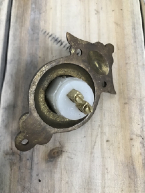 Door bell classic - patinated brass