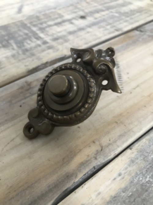 Door bell classic - patinated brass