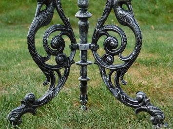 Side table - Silver Grey with Black - Cast iron