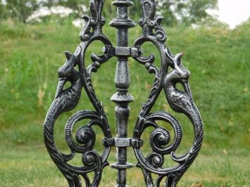 Side table - Silver Grey with Black - Cast iron