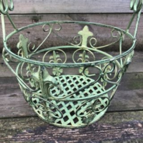 Flower basket French Lily S - green