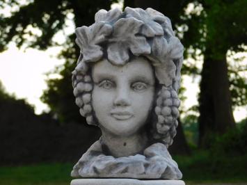 Flowerpot Woman on Pedestal - 58 cm - Stone