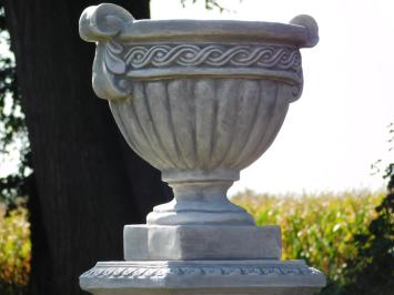 Flower Pot on Pedestal with Angels - 108 cm - Stone