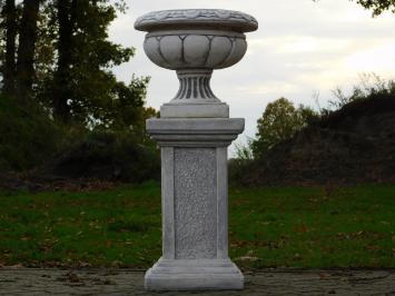 Elegant Flower Pot on Pedestal - 83 cm - Stone