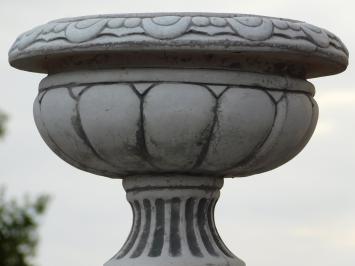 Elegant Flower Pot on Pedestal - 83 cm - Stone