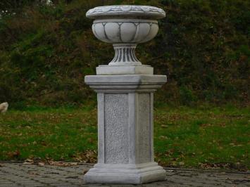 Elegant Flower Pot on Pedestal - 83 cm - Stone