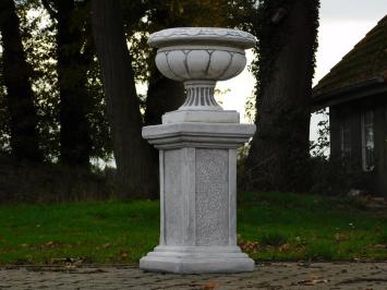 Elegant Flower Pot on Pedestal - 83 cm - Stone