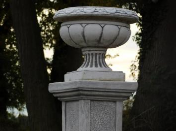 Elegant Flower Pot on Pedestal - 83 cm - Stone