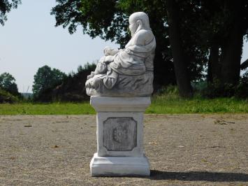 Buddha auf Sockel - 55 cm - Steenzuletzt