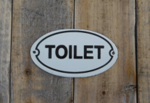 Emailleschild ''Toilette'' für die Tür