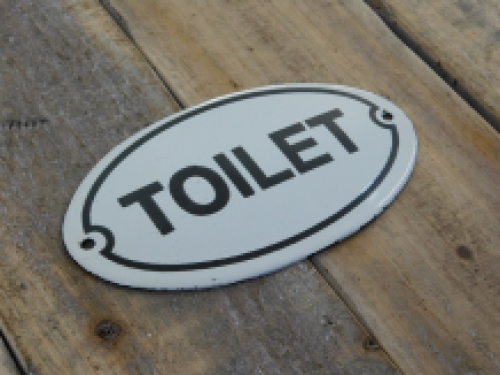 Emailleschild ''Toilette'' für die Tür