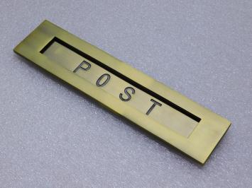 Letterbox flap POST - Brass