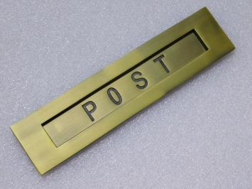 Letterbox flap POST - Brass