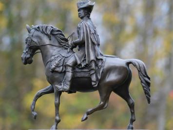 Bronze statue of Frederick the Great on Horseback - on Marble Base