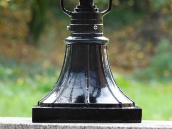 Classic Outdoor Lamp - 70 cm - Black - Shade with Crowns on a Square Base - Aluminum